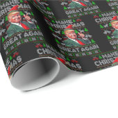 再びサンタトラ素晴らしンプのクリスマスを醜くする ラッピングペーパー (ロールコーナー)