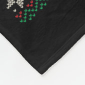 再びサンタ素晴らしトランプを醜く踊る フリースブランケット (角)