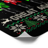 再びサンタ素晴らしトランプを醜く踊る ポスター (角)