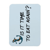 再びステートルー食べムのキャビンおもしろいドア マグネット (縦)