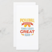 再びテおもしろいニスコートを作るピク素晴らしルボール サンキューカード (正面/裏面)