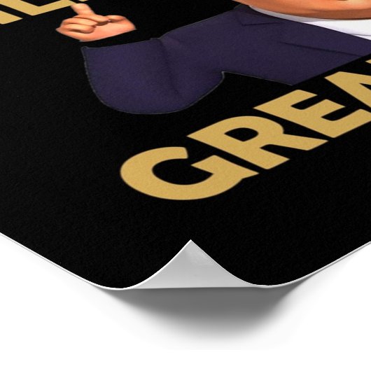 再びトイレを素晴らし作るドおもしろいナルドトランプ ポスター (角)