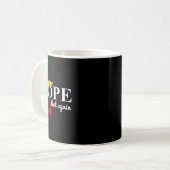 再びトランプおもしろいしない コーヒーマグカップ (正面左)