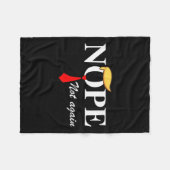 再びトランプおもしろいアパレルNope再びトランプ フリースブランケット (正面(横))