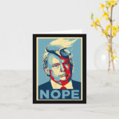 再びトランプおもしろい2024 カード (黄色い花)