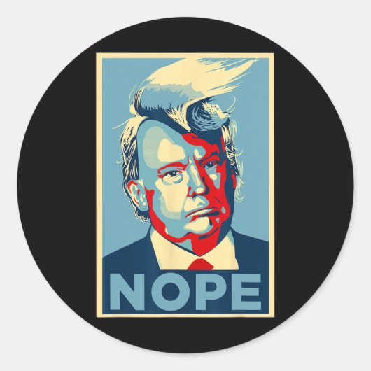 再びトランプおもしろい2024 ラウンドシール (正面)