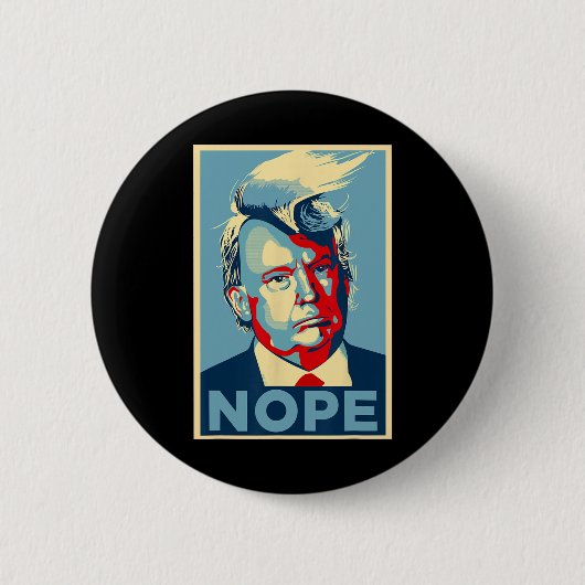 再びトランプおもしろい2024 缶バッジ (正面)