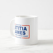 再びトランプを壊す – Letititia James コーヒーマグカップ (正面左)