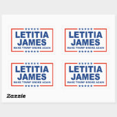 再びトランプを壊す – Letititia James 長方形シール (シート)