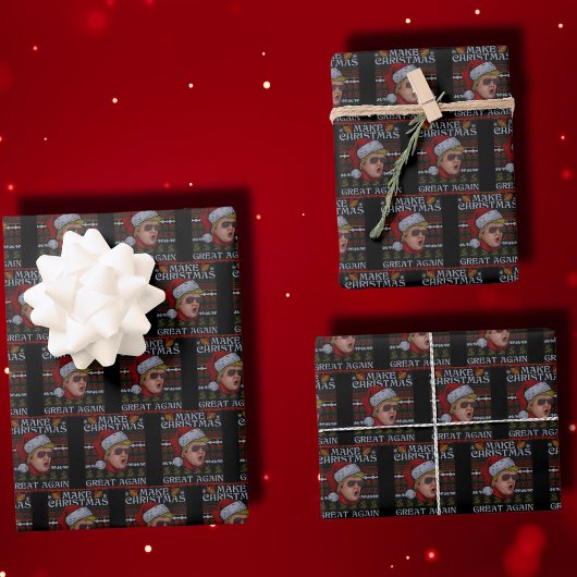 再びドナルド素晴らしトランプを作る ラッピングペーパーシート