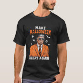 再びハロウィン素晴らしドナルドトランプ海を不気味作る Tシャツ (正面)