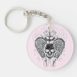 再びバイクもしくは自転車に乗る人キーチェーン キーホルダー