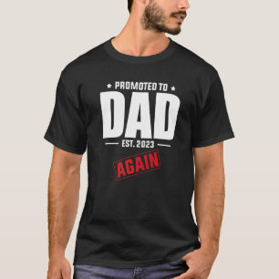 再びパパに昇進2023妊娠発表 Tシャツ