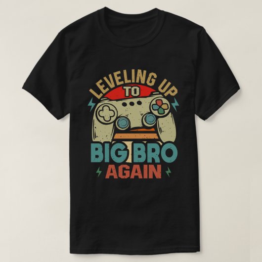 再びビッグBroにレベリングヴィンテージゲーマービッグBro Tシャツ (デザイン正面)