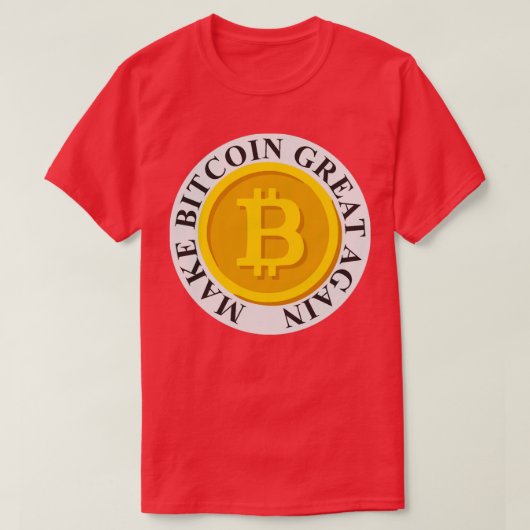 再びビットコインを素晴らし作る Tシャツ (デザイン正面)