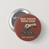 再びファシズムを間違った方向に Button 缶バッジ (正面&裏面)