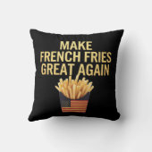 再びフランスのおいしく素晴らしフライをおもしろいす クッション (裏面)