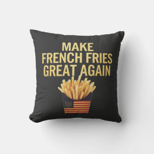 再びフランスのおいしく素晴らしフライをおもしろいす クッション