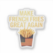 再びフランスのおいしく素晴らしフライをおもしろいす シール (正面)