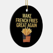 再びフランスのおいしく素晴らしフライをおもしろいす セラミックオーナメント (右)