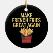 再びフランスのおいしく素晴らしフライをおもしろいす セラミックオーナメント (裏面)