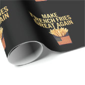 再びフランスのおいしく素晴らしフライをおもしろいす ラッピングペーパー (ロールコーナー)