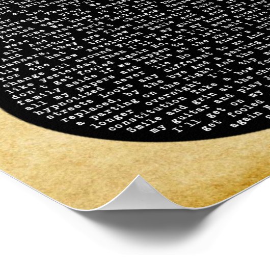 再びブラックギターの歌の歌詞だまされない ポスター (角)