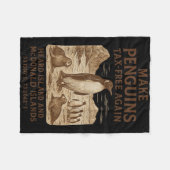 再びペンギン税を無料にする – Resistance Penguins Agai フリースブランケット (正面(横))