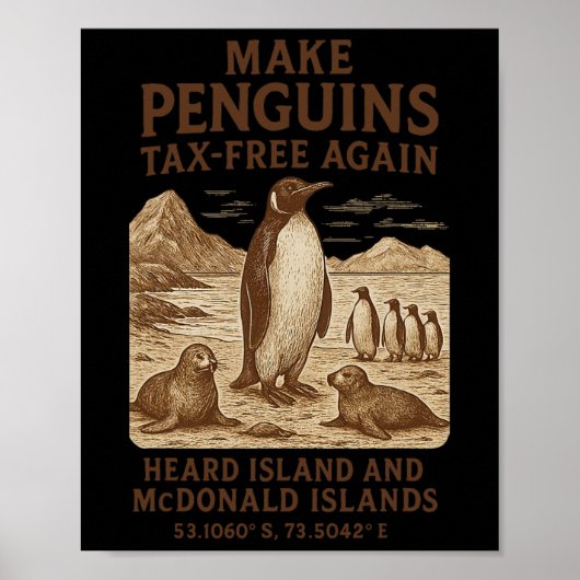 再びペンギン税を無料にする – Resistance Penguins Agai ポスター (正面)