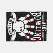 再びボーリング素晴らしを作成おもしろいボウリングをする人、 クリケットの投手 フリースブランケット (正面(横))