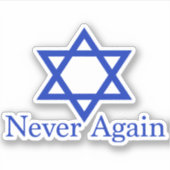 再びユダヤ人のホロコーストの記憶 シール (正面)