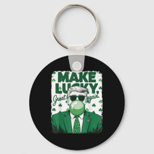 再びラッキーを作素晴らしるトランプのバブルガムSt Patrick キーホルダー