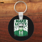 再びラッキーを作素晴らしるトランプのバブルガムSt Patrick キーホルダー (正面)