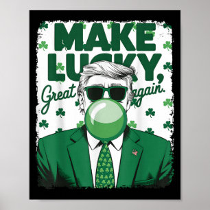 再びラッキーを作素晴らしるトランプのバブルガムSt Patrick ポスター