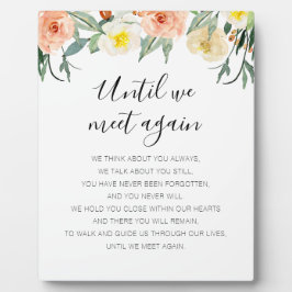 再び会うまで桃の花結婚記念 フォトプラーク