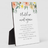 再び会うまで桃の花結婚記念 フォトプラーク (側面)