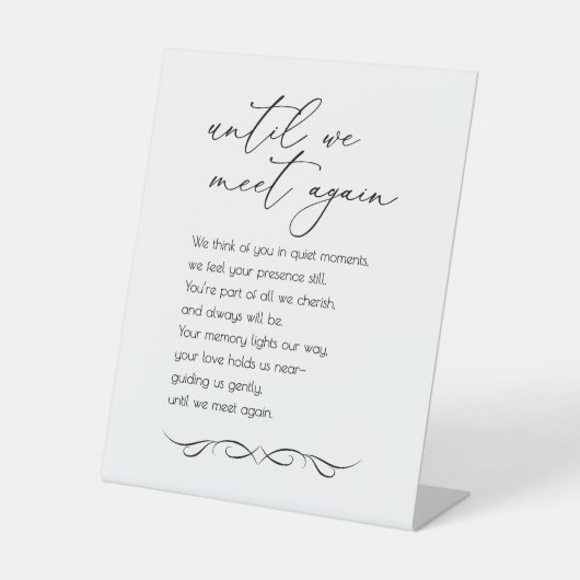 再び会うまで – 結婚の記念碑 台座サイン (正面)