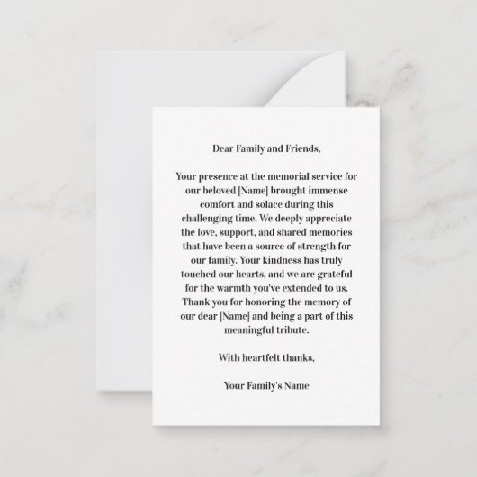 再び会うまモダンではっきりしたは ノートカード (裏面)