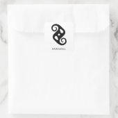再び会う – Yebehyia Bio Adinkra Sticker スクエアシール (バッグ)