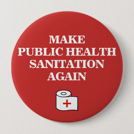再び公衆衛生をMAGAパロディにする 缶バッジ