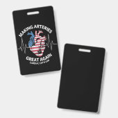 再び動脈を偉大に カードiac キャス ラブ バッジ (正面＆裏面)
