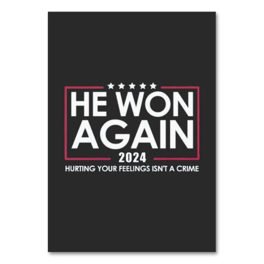 再び勝利 2024 トランプ大統領就任式 2025 テーブルナンバー (正面)
