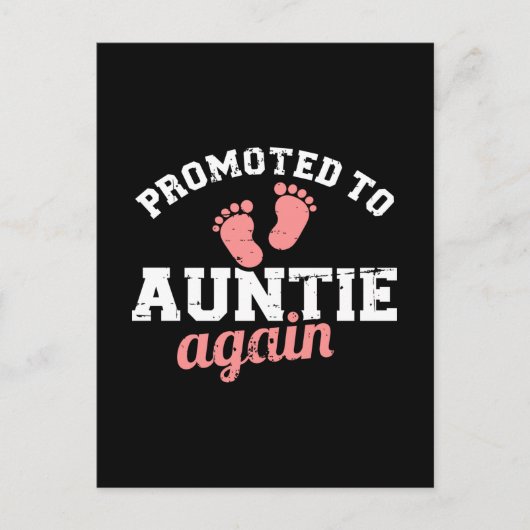 再び叔母に昇進する ポストカード (正面)