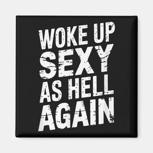 再び地獄のように目覚めたおもしろい自信 マグネット (正面)