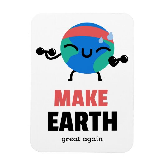 再び地球素晴らしの日を作る マグネット (縦)