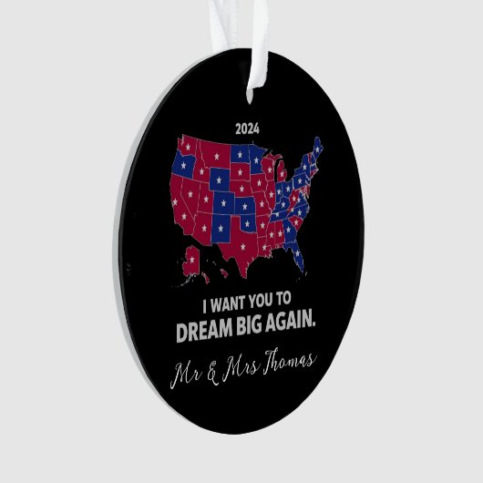 再び大きな夢を見て欲しいトランプ愛国主義 オーナメント (正面)