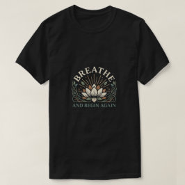 再び始めるための深呼吸 ウェルネス セルフケア グラフィック Tシャツ