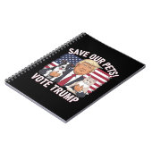 再び安全救な私たちのペットの猫2024のトランプ投票 ノートブック (左側)