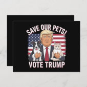 再び安全救な私たちのペットの猫2024のトランプ投票 ポストカード (正面/裏面)