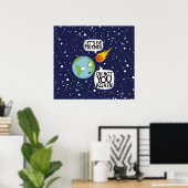 再び小惑星（中ポスター） ポスター (ホームオフィス)